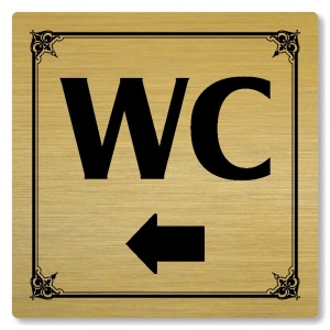WC vlevo, 118x118mm, zlatá, Nebraska